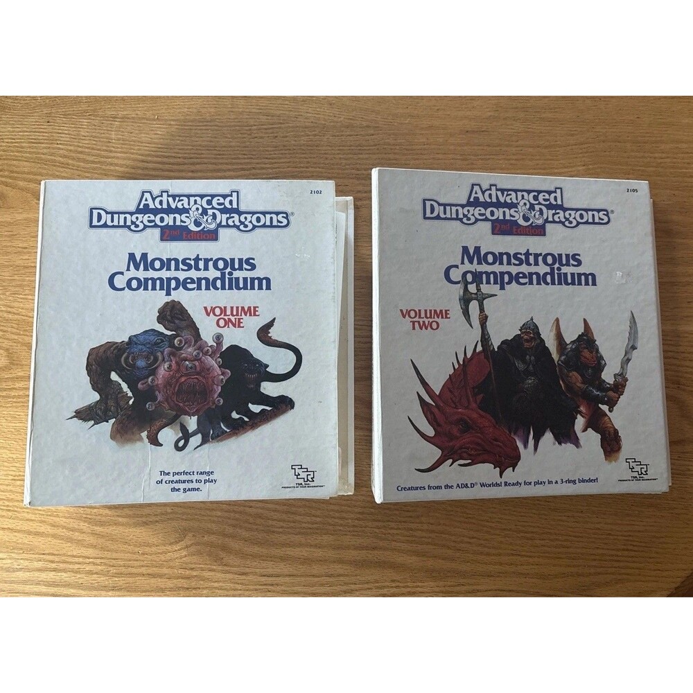 Monstrous Compendium Vol 1 And 2 Dungeons & Dragons 2nd Edition Lot